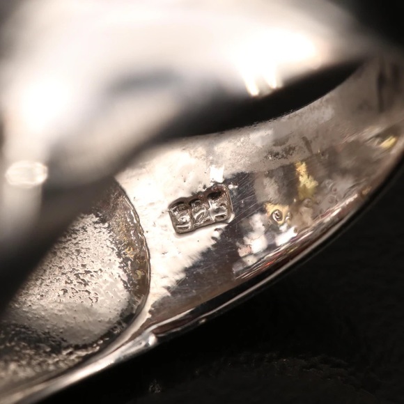 Sterling Silver Dome Ring Featuring Tanzanite, Garnets and Sapphires - Picture 6 of 6